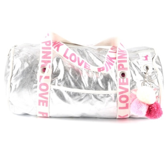 VSPink Silver bag/ duffel - Picture 3 of 9